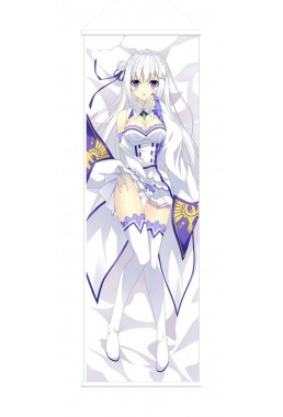 Emilia Re Zero Anime Wall Poster Banner Japanese Art