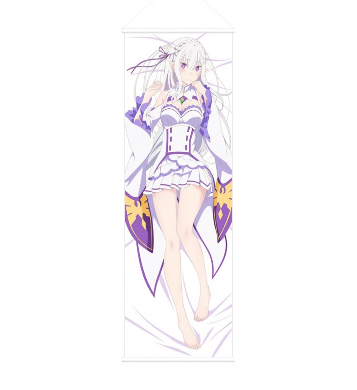 Emilia Re Zero Anime Wall Poster Banner Japanese Art