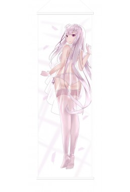 Emilia Re Zero Anime Wall Poster Banner Japanese Art