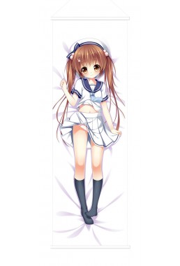 Kawaii Little School Girl Scroll Painting Wall Picture Anime Wall Scroll Hanging Deco
