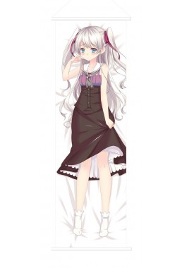 Kawaii White Haired Girl Japanese Anime Painting Home Decor Wall Scroll Posters