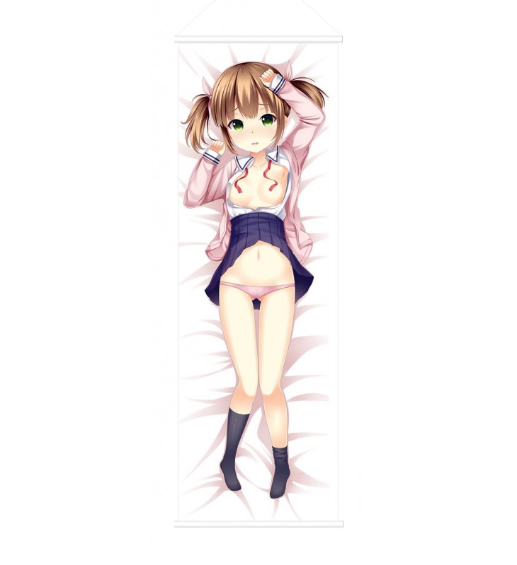 Little School Girl Scroll Painting Wall Picture Anime Wall Scroll Hanging Deco