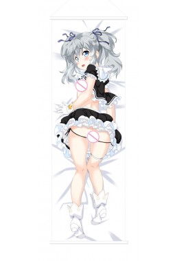 Little White Hair Girl Scroll Painting Wall Picture Anime Wall Scroll Hanging Deco