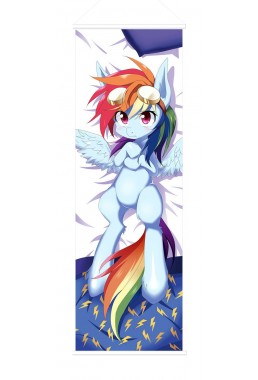 My Little Po MLP Male Scroll Painting Wall Picture Anime Wall Scroll Hanging Deco