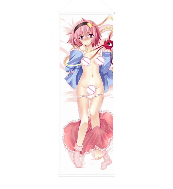 Pink Haired Kawaii Girl Scroll Painting Wall Picture Anime Wall Scroll Hanging Deco
