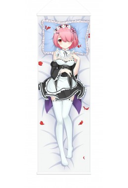 Ram and Rem Re Zero Anime Wall Poster Banner Japanese Art