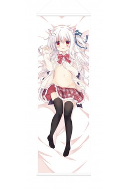 White Hair Girl Anime Wall Poster Banner Japanese Art