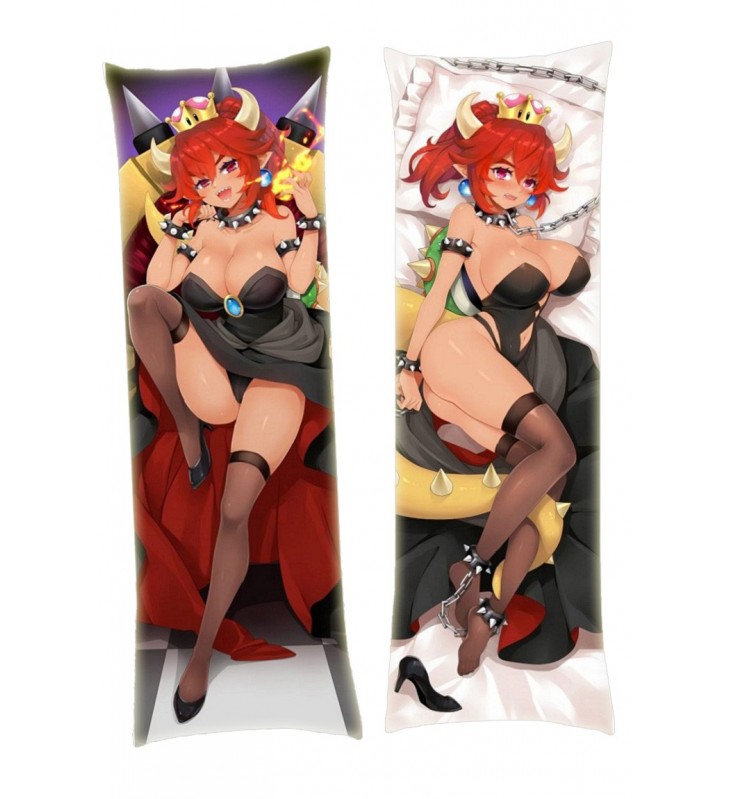 Super Mario Red Hair Bowsette Princess Bowser Anime Dakimakura Pillowcover Japanese Love Body Pillowcase