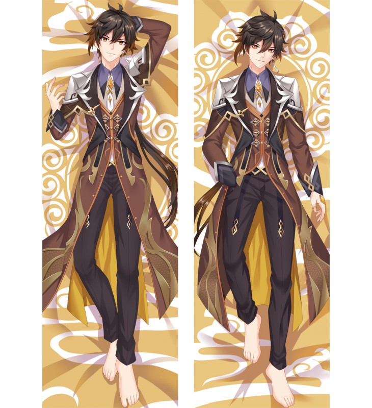 Genshin Impact Zhongli Anime Dakimakura japanese pillowcase