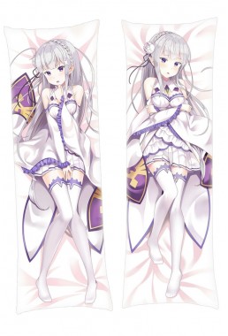 Emilia Re Zero Anime Dakimakura Japanese Hugging Body Pillow Cover