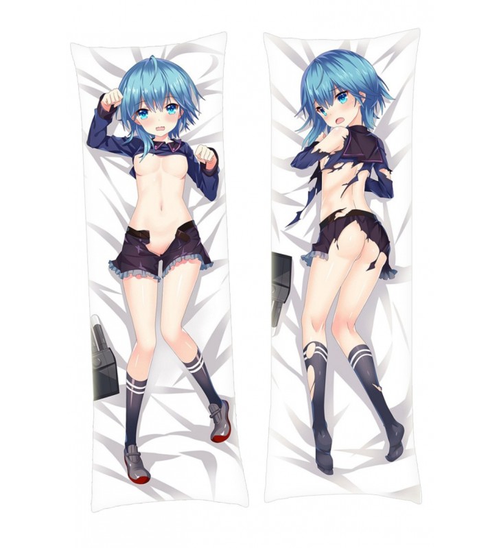 Blue Hair Kantai Collection Anime Dakimakura Japanese Hugging Body Pillow Cover