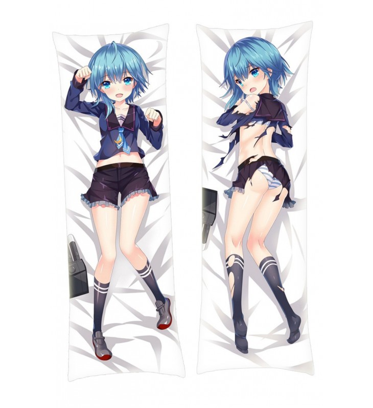 Blue Hair Kantai Collection Anime Dakimakura Japanese Hugging Body Pillow Cover