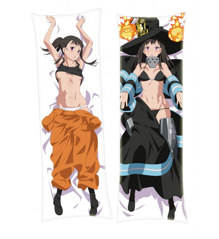 Fire Force Maki Oze Japanese character body dakimakura pillow cover