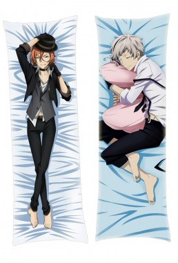 Chuuya Nakahara and Atsushi Nakajima Bungou Stray Dogs Dakimakura Japanese Hugging Body Pillowcase Animes