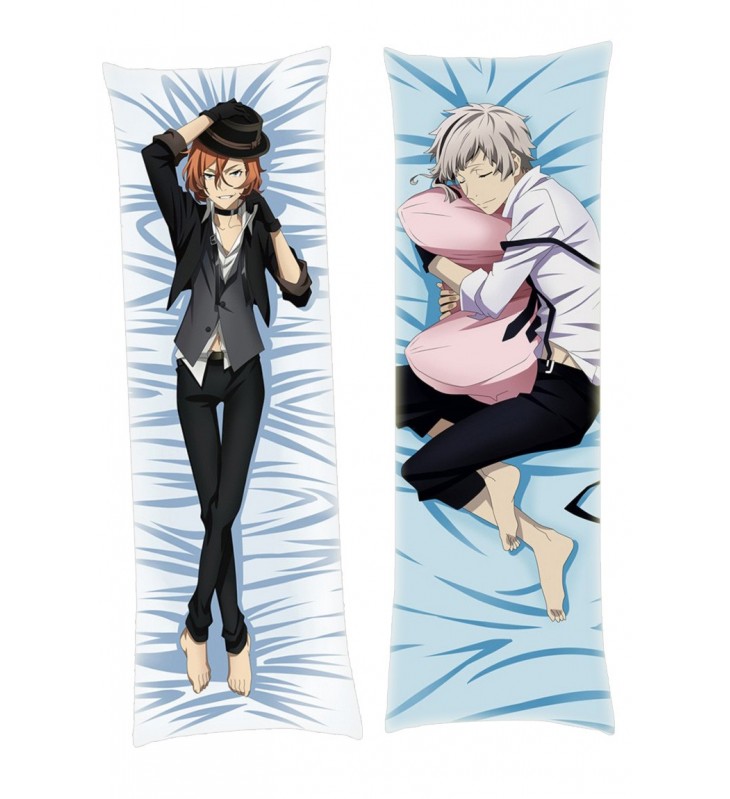 Chuuya Nakahara and Atsushi Nakajima Bungou Stray Dogs Dakimakura Japanese Hugging Body Pillowcase Animes