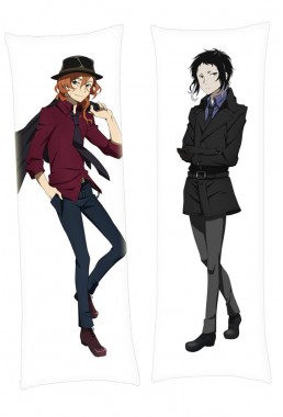 Chuuya Nakahara and Ryuunosuke Akutagawa Bungou Stray Dogs Male Dakimakura Japanese Hugging Body Pillowcase Animes