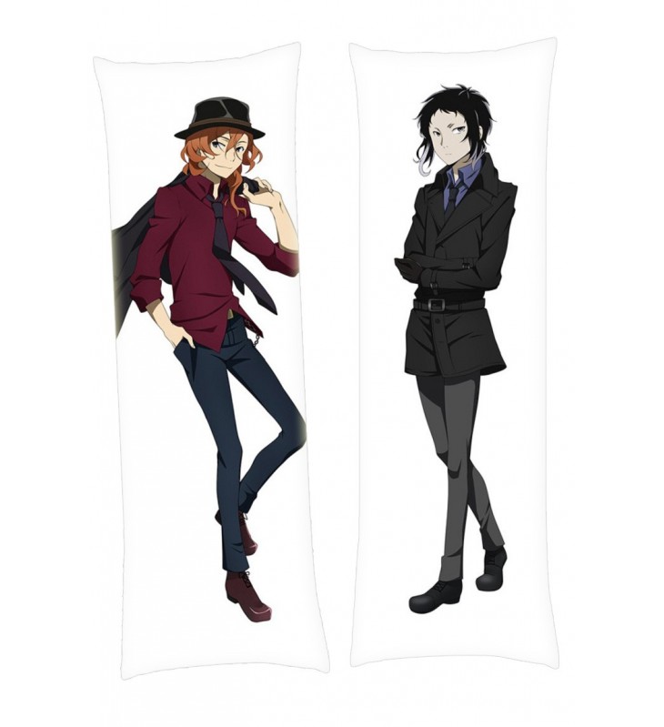 Chuuya Nakahara and Ryuunosuke Akutagawa Bungou Stray Dogs Male Dakimakura Japanese Hugging Body Pillowcase Animes