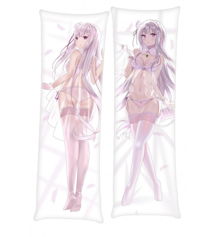 Emilia Re Zero Anime Dakimakura Japanese Hugging Body PillowCases