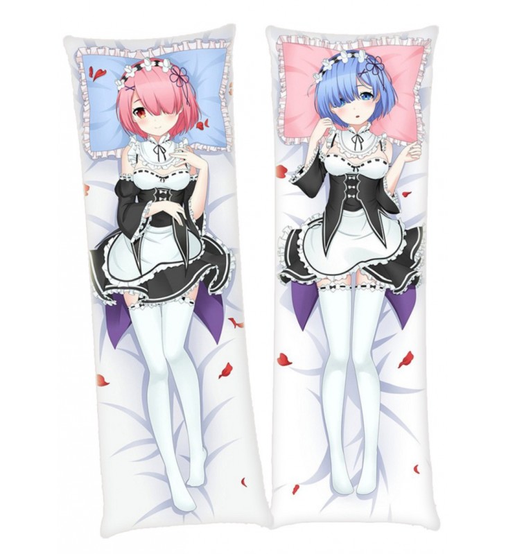 Ram and Rem Re Zero Anime Dakimakura Japanese Hugging Body PillowCases