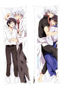 Shinpachi Shimura and Gintoki Sakata Gintama Male Dakimakura Japanese Hugging Body Pillowcase Anime