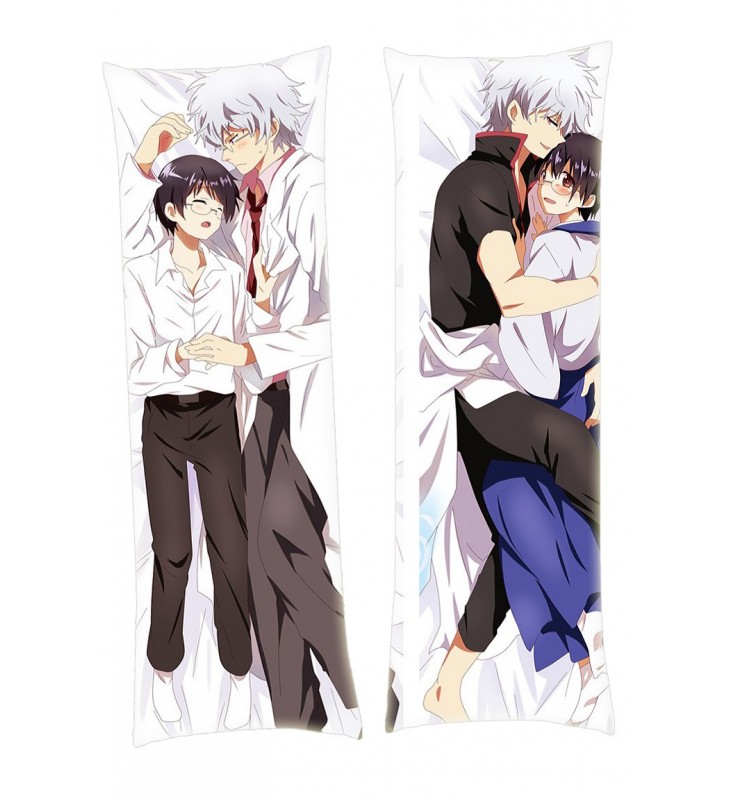 Shinpachi Shimura and Gintoki Sakata Gintama Male Dakimakura Japanese Hugging Body Pillowcase Anime