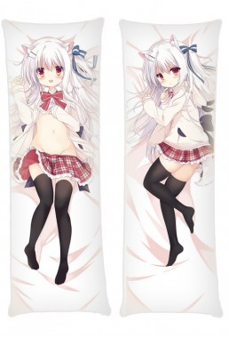 White Hair Girl Anime Dakimakura Japanese Hugging Body PillowCases