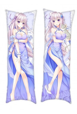 ReZero Emilia Anime Dakimakura Japanese Hugging Body PillowCover