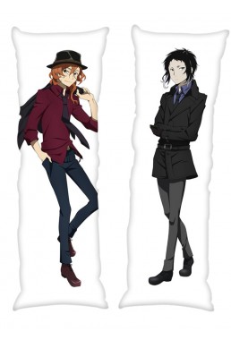 Chuuya Nakahara and Ryuunosuke Akutagawa Bungou Stray Dogs Male Anime Dakimakura Japanese Hugging Body PillowCases