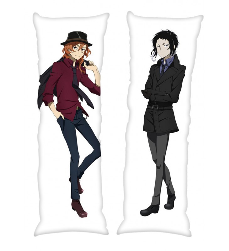 Chuuya Nakahara and Ryuunosuke Akutagawa Bungou Stray Dogs Male Anime Dakimakura Japanese Hugging Body PillowCases