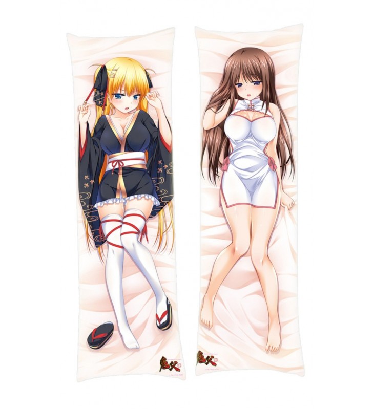 Oni Chichi -Manamusume Kyousei Hatsujou-Akitsuki Airi-Akitsuki Marina Anime body dakimakura japenese love pillow cover