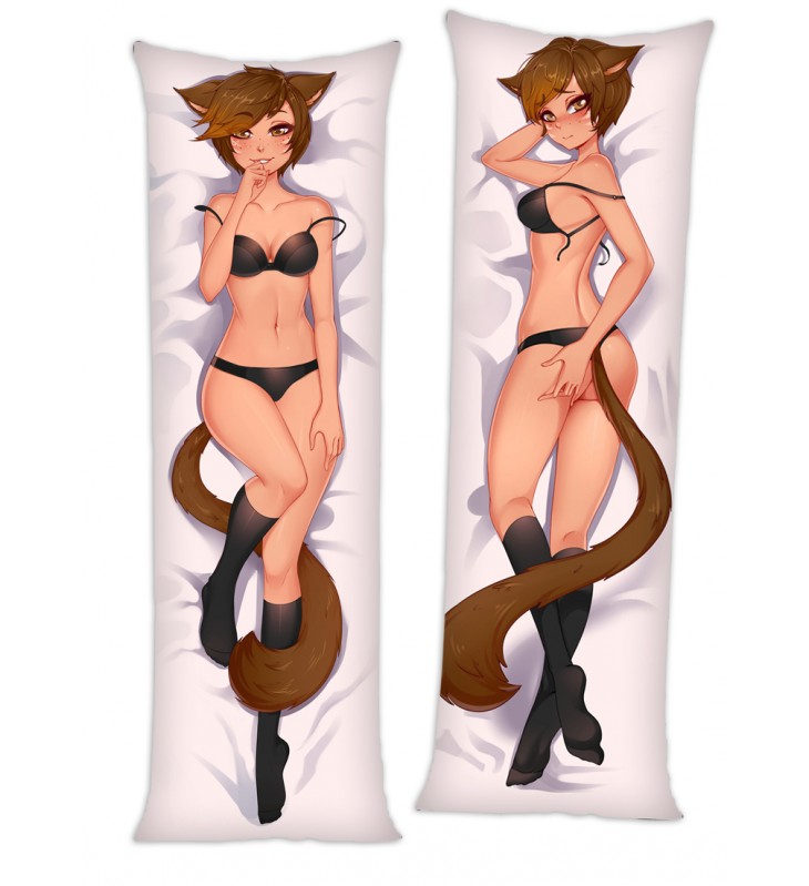 Final Fantasy Miqo'te Anime Dakimakura Japanese Hugging Body PillowCover