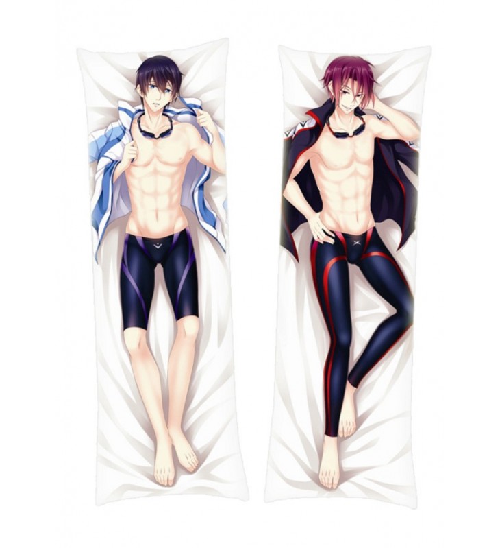 Free Iwatobi Swim Club Haruka Nanase Rin Matsuoka Dakimakura Body Pillow Anime